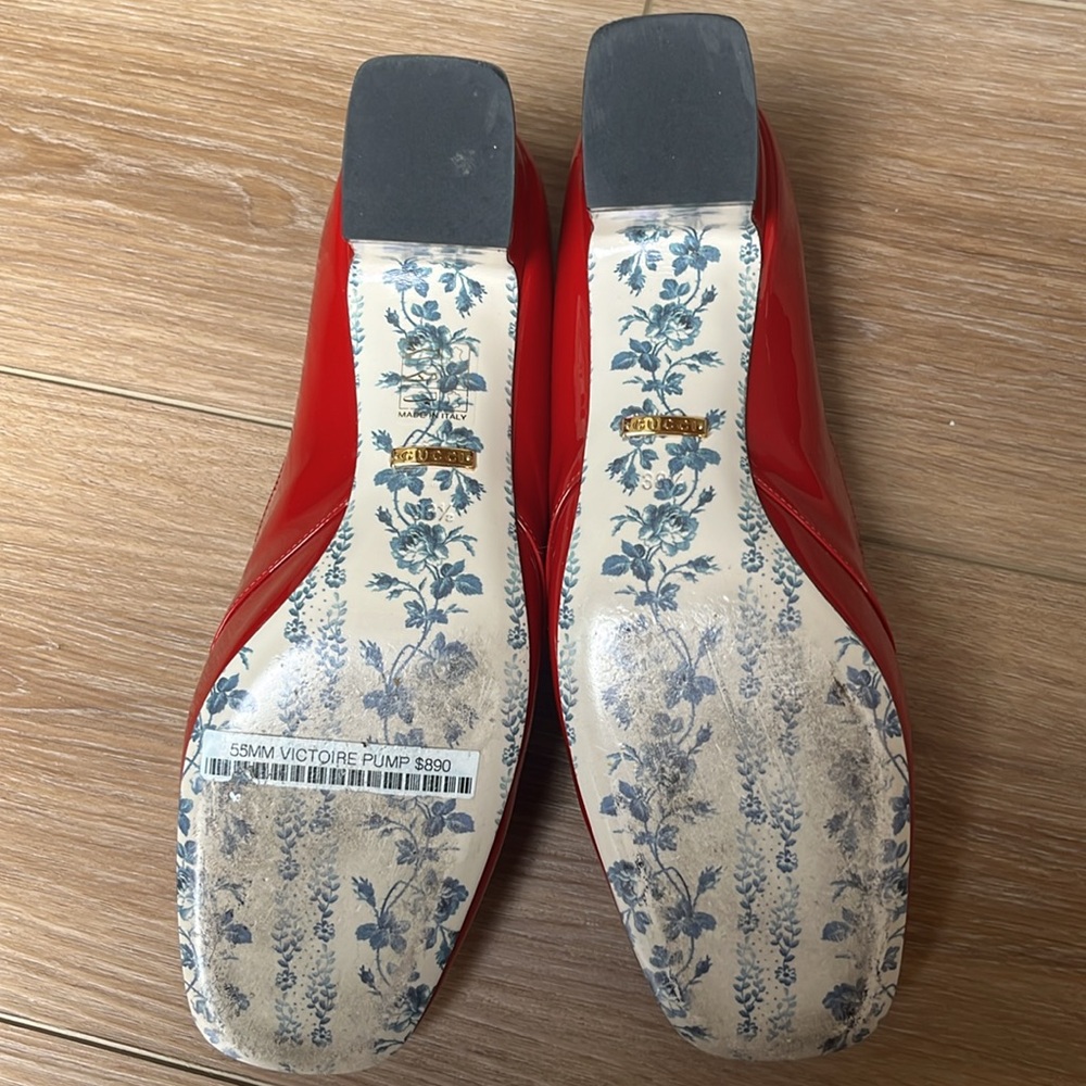 Gucci Red Pantene 55mm Victoire Pump - perfect condition - Picture 3 of 7